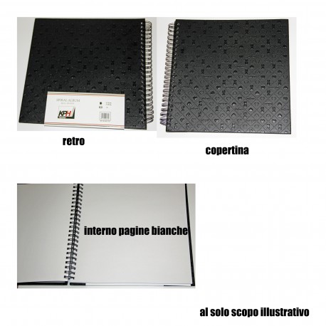 Album Portafoto 20 Fogli Copertina Ecopelle 31,5x33cm spirale