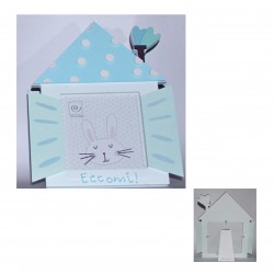 MASCAGNI CORNICE IN LEGNO 13X13 - COL. CELESTE