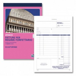 FATTURA PER REGIME FORFETTARIO 215 x 148mm COLLATO 2cop/fg