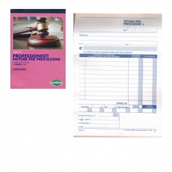 BLOCCO&nbsp;FATTURE&nbsp;PROFESSIONISTI&nbsp;148 x 215mm 50 X 2 AUTORICALCANTIcop/fg