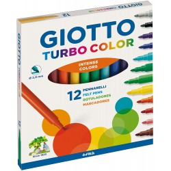 Giotto Turbo Color pennarelli in astuccio da 12 colori