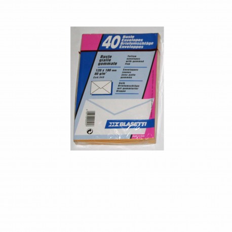 BUSTE NON INTERNOGRAFATE GIALLE taglio PUNTA 120 x 180mm 80gr