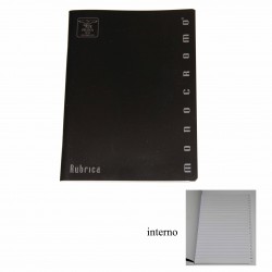 RUBRICA 120pg 80gr PUNTO METALLICO BIANCA 60fg 15 X 20cm RUBRICATO