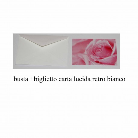 BIGLIETTO FANTASIA ROSA 7X10CM CON BUSTA INCLUSA