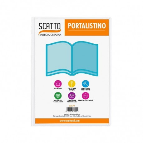 Scatto portalistino con buste fisse