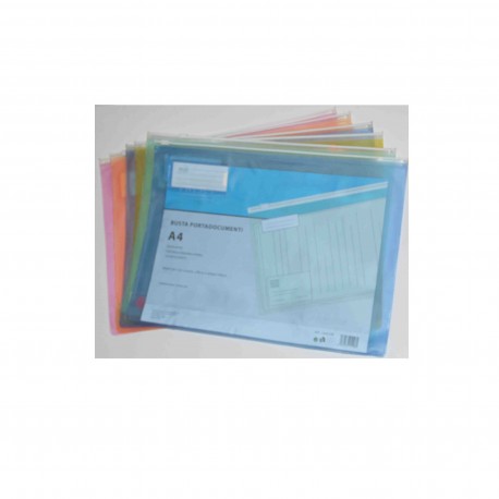 BUSTA PORTADOCUMENTI A4 IN PVC CON TASCA PERSONALIZZABILE