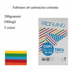 FABRIANO CARTA COLORATA 200GRAMMI 100FOGLI 21X29,7CM