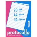 CARTA PROTOCOLLO 20fogli grammatura 60 UN RIGO