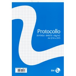 CARTA PROTOCOLLO 20fgoli grammatura 60 UN RIGO