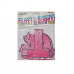 FESTONE" TANTI AUGURI" A LETTERE SINGOLE IN CARTA ALTEZZA 10CM
