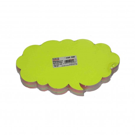 Segnaprezzi nuvola fluo 13x21cm 50pz