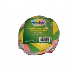 memo idea twist block 10 colors 500fogli incollati 85x85mm