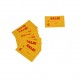 Cartelli "SALDI" SFONDO GIALLO 8,5X5,5CM 300 GRAMMI