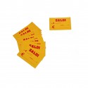 Cartelli "SALDI" SFONDO GIALLO 8,5X5,5CM 300 GRAMMI