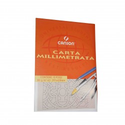 Canson BLOCCO CARTA MILLIMETRATA 297 x 420mm 80gr 10ff LISCIO