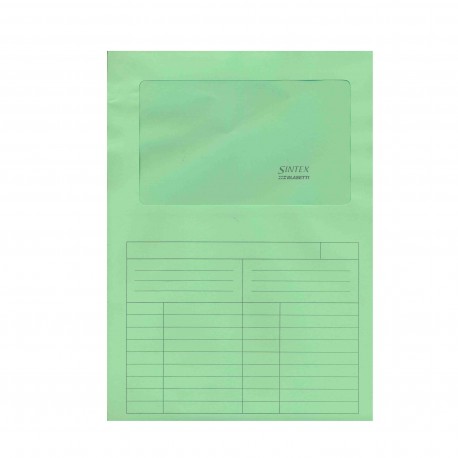 CARTELLINA A L CON FINESTRA SINTEX CON STAMPA CARTONCINO