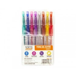 Scatto penna gel glitter 8 pz
