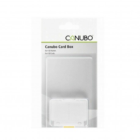 Canubo SD Card Box trasparente per 4 schede
