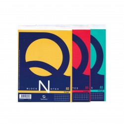 TOP QUALITY BLOCCO NOTES PUNTO METALLICO BIANCA 70fg 15 X 21cm 5 MM