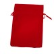 sacchetto bomboniere 10x13 rossi velluto